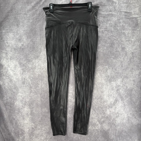 Spanx Women's Sz 1X Faux Leather Leggings‎ High Waist Black 2437 - Picture 3 of 7